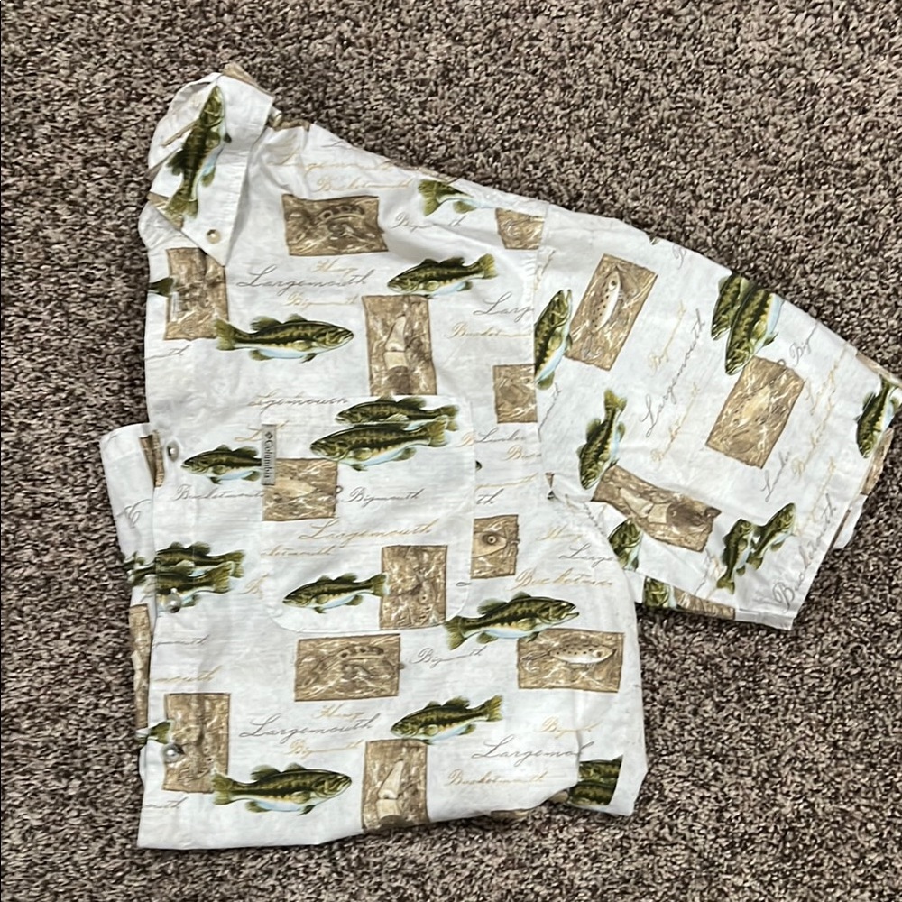 Fish Print Short Sleeve Shirt